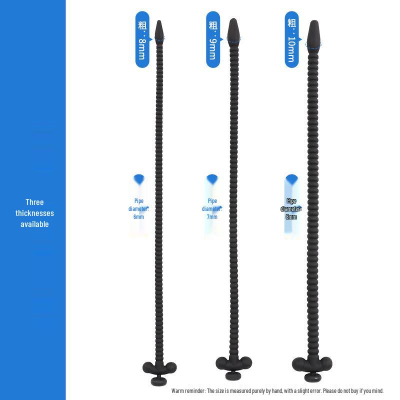 Threaded Silicone Catheter for Men, Urethral Stimulation, SM Play