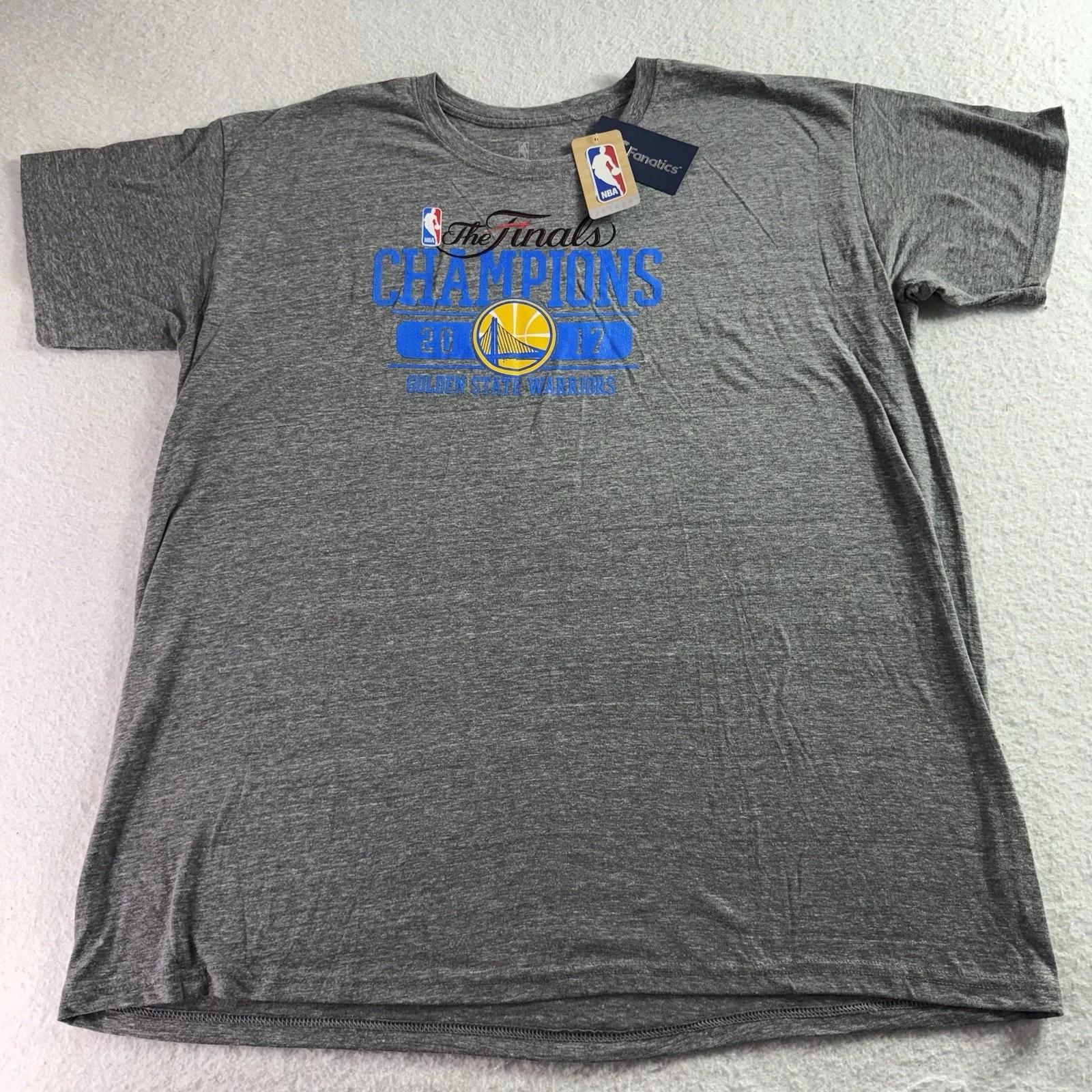 Fanatics Golden Gate Warriors T-Shirt 3XL Grey Championship Short Sleeve NWT S