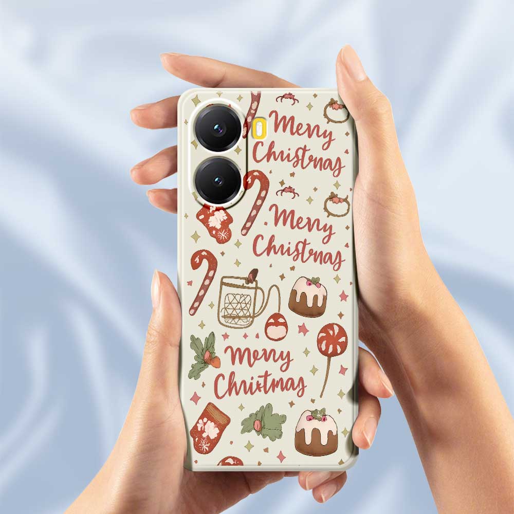 For Xiaomi Redmi Turbo 4 5G/Poco X7 Pro 5G Case Merry Christmas Pattern Printing Straight Edge TPU Phone Back Cover