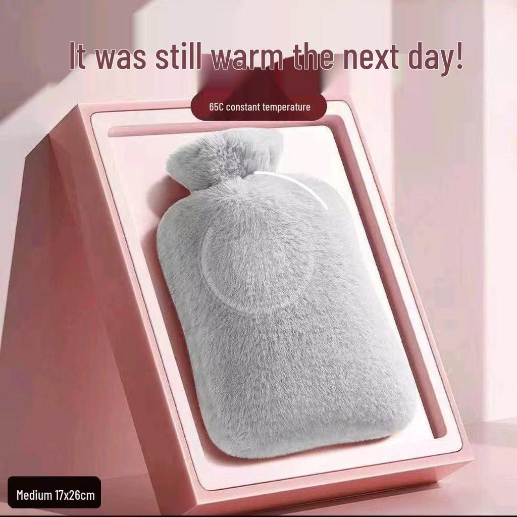 Plush Explosion-Proof Hot Water Bottle & Hand Warmer with Thick Cover