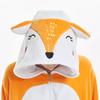 Kids Carnival Costume Kigurumi Onesie, Fox Model, Orange/White, 7-8 Years