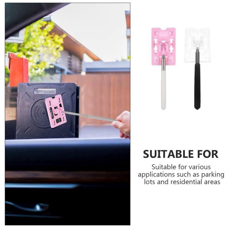 A96I-Security Kiosk Door Opening Parking Lever Extension Car Driving Artifact Telescopic Swipe Card Parking Durable