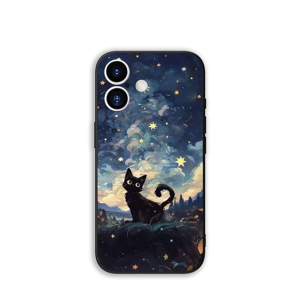 Funda Coque Cover for Huawei P30 P20 P10 Mate 10 20 Lite Pro Y9A Y8S P Smart Y6 Y7 Y9 Prime 2019 Case Black Meow Kitten Cat
