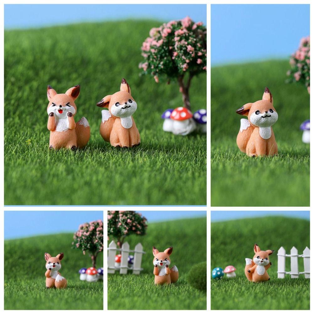 Funny Cartoon Animal Statue Waterproof Micro Landscape Ornaments Mini Animal Ornament  Courtyard