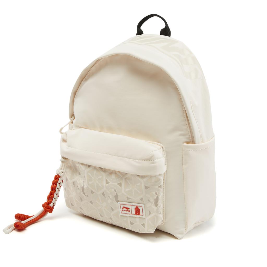 New LiNing × The Palace Museum, Collaboration Chinese Culture Series Polyamide Backpack Unisex Ivory ABSV273-2