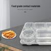 Jinmei Hewang 1160ml 5-Compartment Disposable Meal Prep Containers, 120 Sets