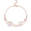 Grace Girl Double-Layer Four-Leaf Clover Bracelet, Rose Gold Jewelry, Wrist Accessories