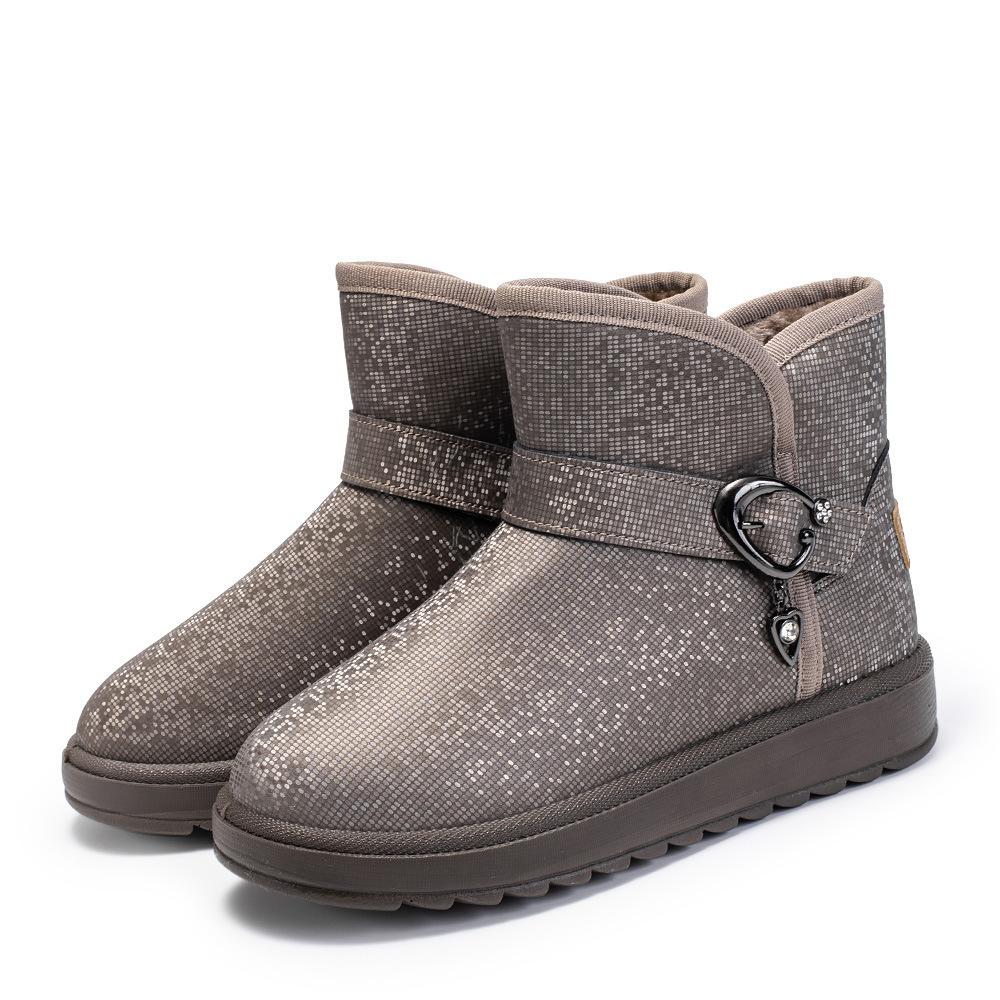 Women's Winter Thickened Padded Waterproof Comfortable Warm Anti-cold -40 ° Lightweight Hiking Waterproof Anti-slip Thick Sole Cushioning Snow Boots