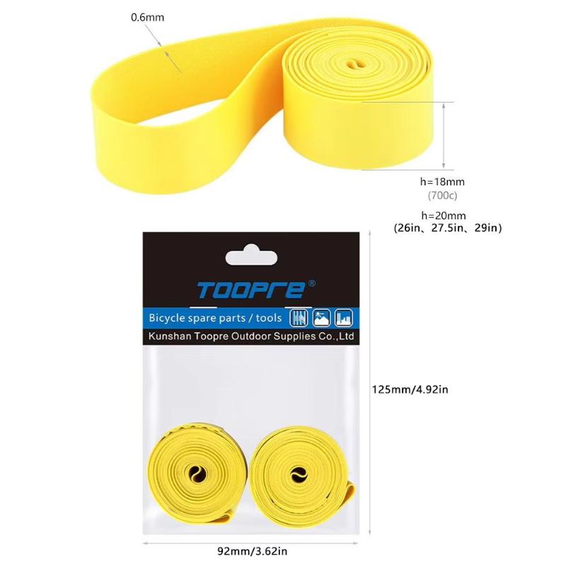 Bike Rim Protection Tape 2Pcs High Adhesion Anti-Abrasion Liner Fit 700c 26" 29" for All Cycling Scenarios