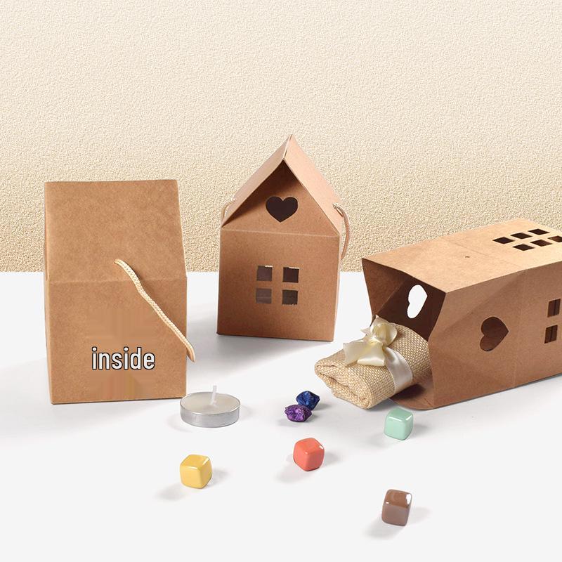 Solid Color Handbag-Style Candy Biscuit Gift Box - Cute, Small, and Simple Baking Packaging