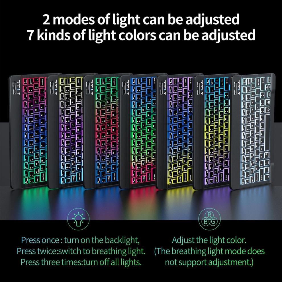 Colorful Bluetooth Magic Keyboard & Mouse Set for Mobile & Tablet