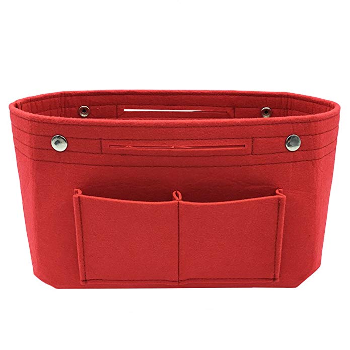 

Hhyukimi Felt Cloth Inner Bag Women Fashion Handbag Multi-Pockets Storage Cosmetic Organizer Bags Luggage Bags Accessories