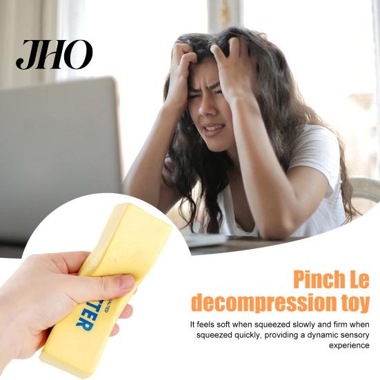 Soft Foam Stress Toy Butter Stick Slow-Rising Squeeze PU Fidget Realistic Focus Improvement Reliever Portable Decompression Gadget for Kids