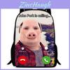 Zaino Johnpork Pig God con Stampa Geometrica per Adolescenti e Studenti
