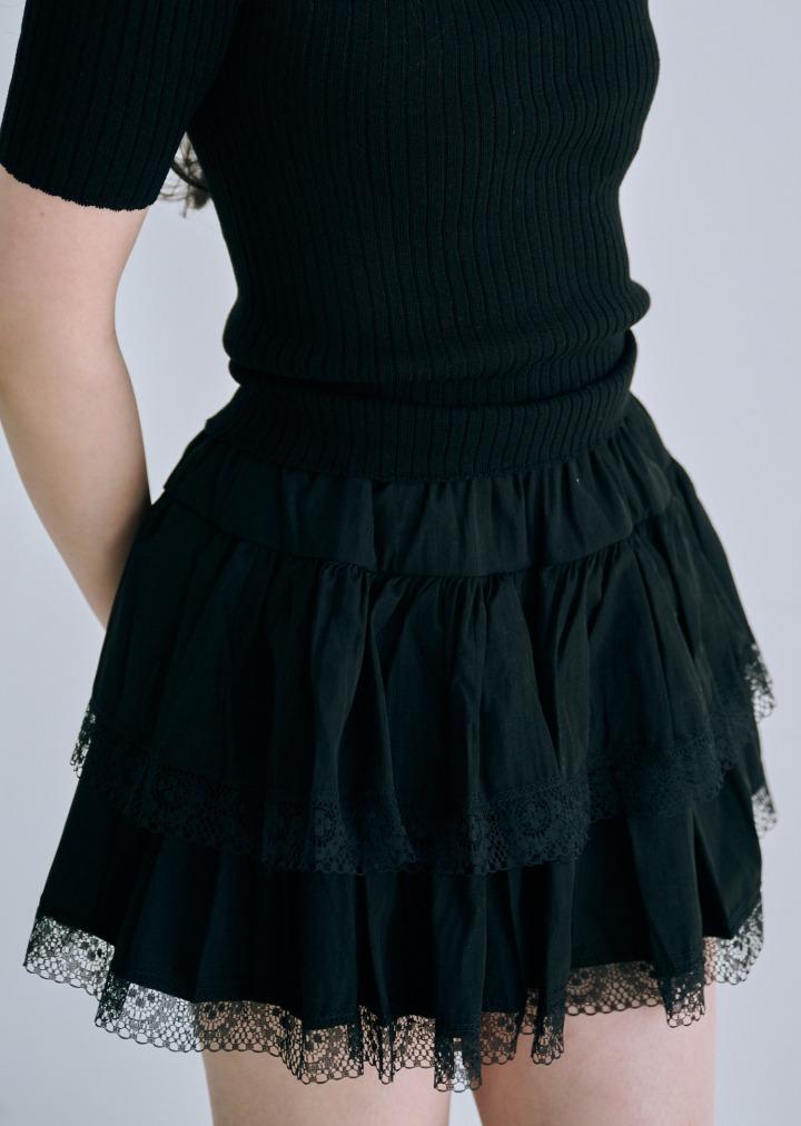 BYSEOWOO Olivia Lace Skirt (Black)