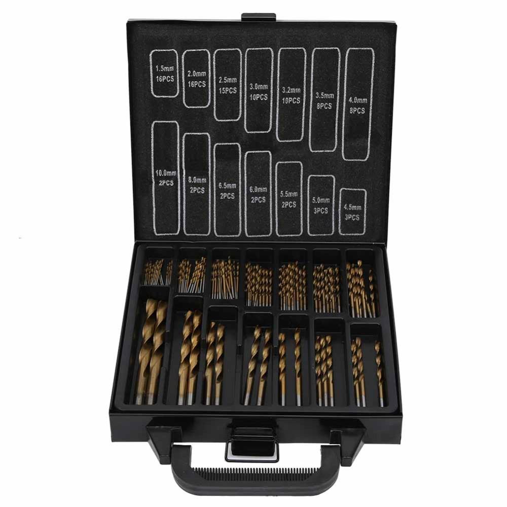 99pcs Round Shank High Speed Steel Drill Bits HighSpeed Steel Jobber Drill Bits Hardened Metal