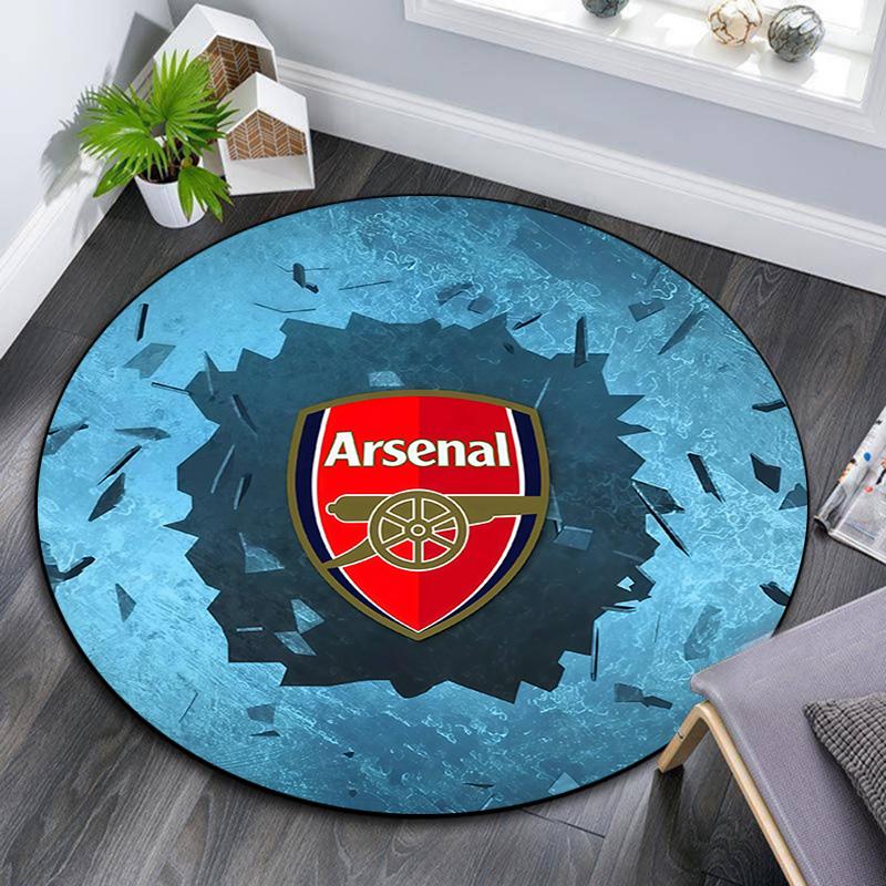 Arsenal Football Club3 Round Area Rug,Carpet Rug for Living Room Bedroom Sofa Playroom Decor,Non-slip Floor Mat
