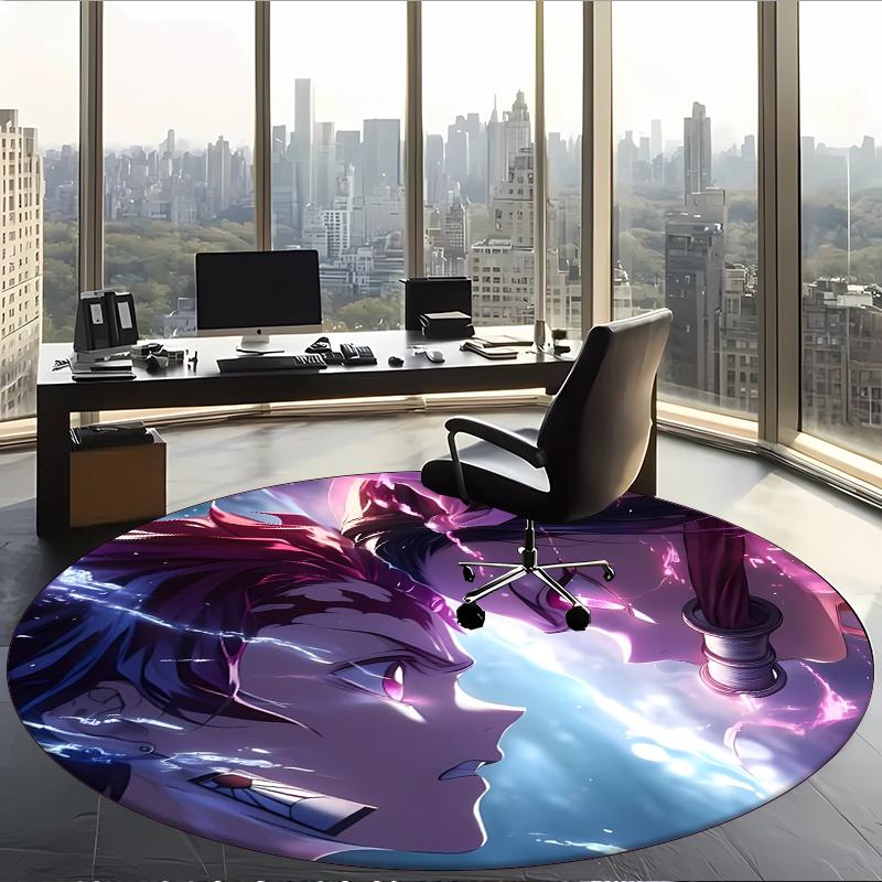 Nezuko (1) Round Office Rug Decorative Floor Rug for Office Bedroom Living Room and Home Space