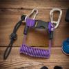 Scuba Diving Coil Landyard Stainless Steel Spring Lanyard with Quick Release Buckle Swimming for Underwater Camera Flashlight