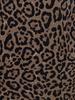 Leopard Print High-Waisted Slit Skirt