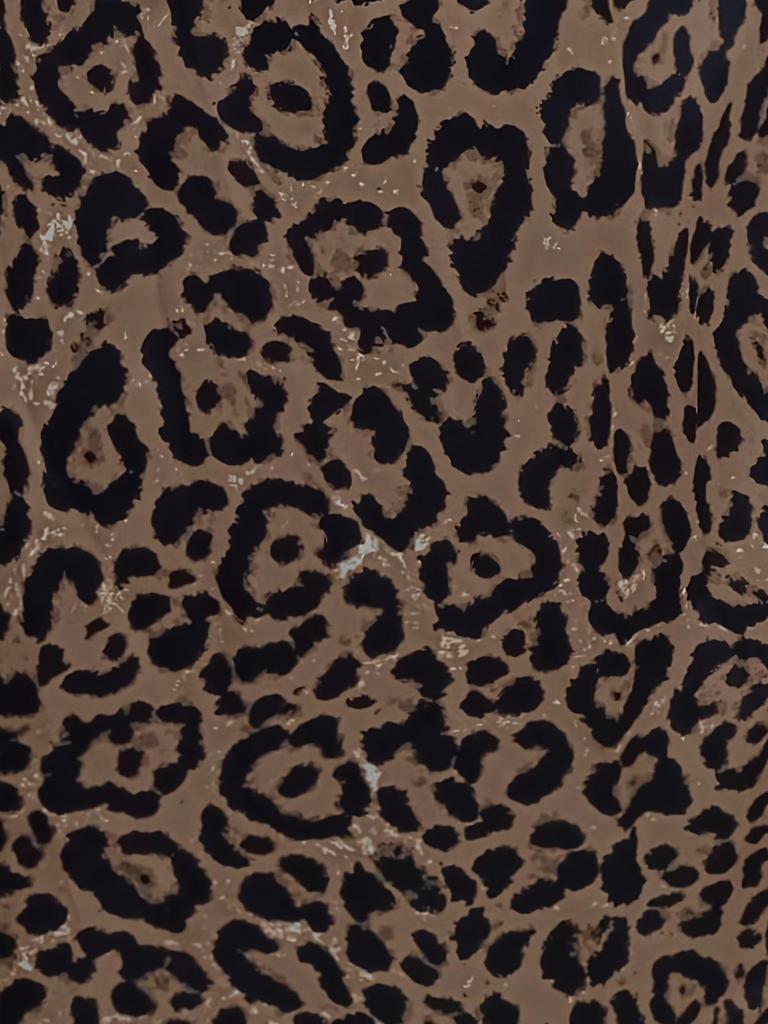 Leopard Print High-Waisted Slit Skirt