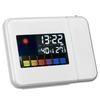 Weather Station Clock Temperature Humidity LCD Color Display LED Backlight Snooze Function Projection Alarm Clock White