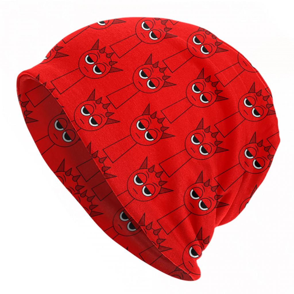 Sprunki Cartoon Anime Caps  Hip Hop Adult Street Skullies Beanies Hat Spring Warm Head Wrap Bonnet Hats
