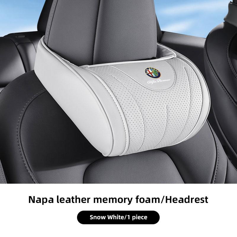 

For Alfa Romeo High-end Leather Car Seat Headrest Memory Foam Comfort Neck Pillow For Alfa Romeo 159 166 156 Spider Giulia 2025