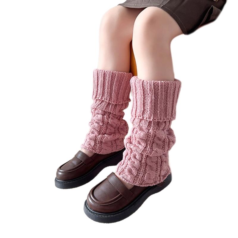 Fashion Knit Leg Warmers for Little Girls Knee High Socks for Dress Toddler Winter Slouchy Socks Thicken Warm Leggings