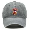 Cute Cow With Glasses Print Snapback Baseball Hat Woman's Cap Hip Hop  Adjustable Baseball Cap Perfect For Outdoor Accessory