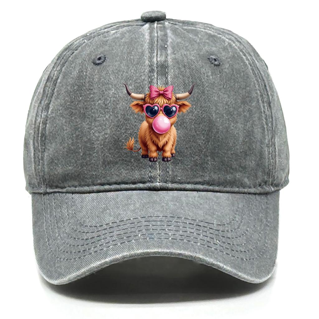 Cute Cow With Glasses Print Snapback Baseball Hat Woman's Cap Hip Hop  Adjustable Baseball Cap Perfect For Outdoor Accessory