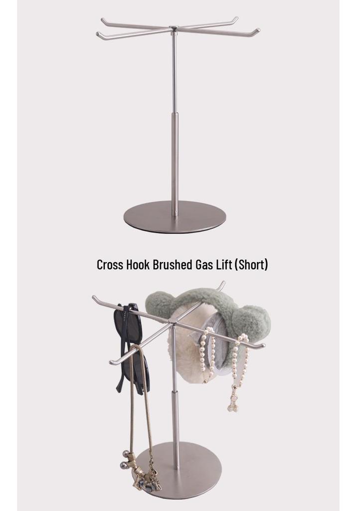 Adjustable Stainless Steel Handbag Display Stand with Gas Spring