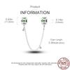 New 100% 925 Silver Lucky Clover Safety Chain Charms Bead Fits Original Pan Bracelet Pendant Women Fashion Fine Diy Jewelry