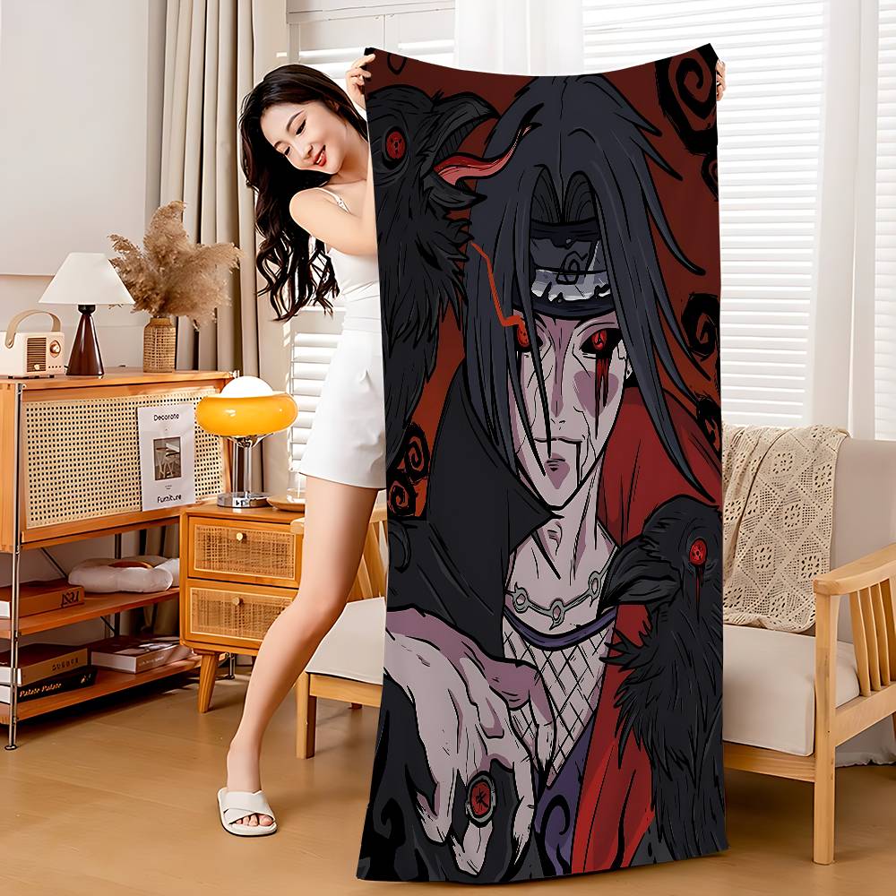 

Cool W-Uchiha Itachi-H Beach Towel For Kids Bath Towel Pool Towel Vacation Gift Picnic Towel Party Gift W30*H60(CM)