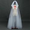 Elegant Transparent Witch Costume Cloak for Adults Teens Halloween Party Role Play Dressing Up