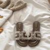 With Skirt, Flat-Bottomed Fairy, One-Word Cool Slippers For Going Out On The Beach, And Small Fragrant Cool Slippers For Summer Wear.