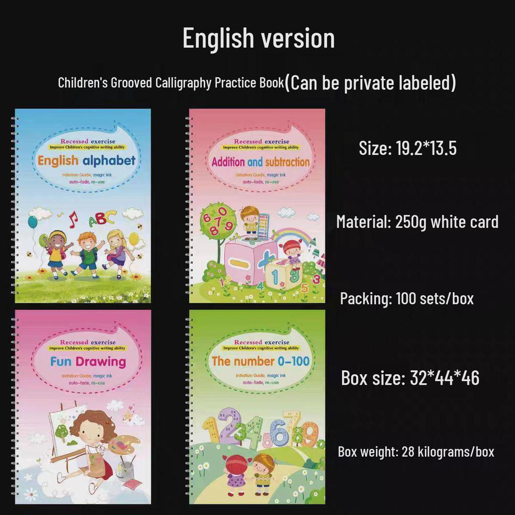 Cross-Border English Transition Calligraphy & Drawing Book for Elementary Students