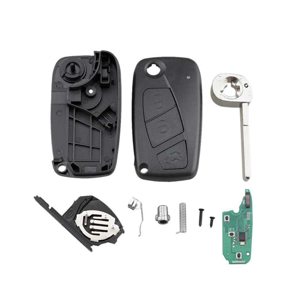 Chave em branco id46 3 botões Fiat Fiorino Doblo Punto 500 Qubo Peugeot Bipper Nemo com eletrônica em branco