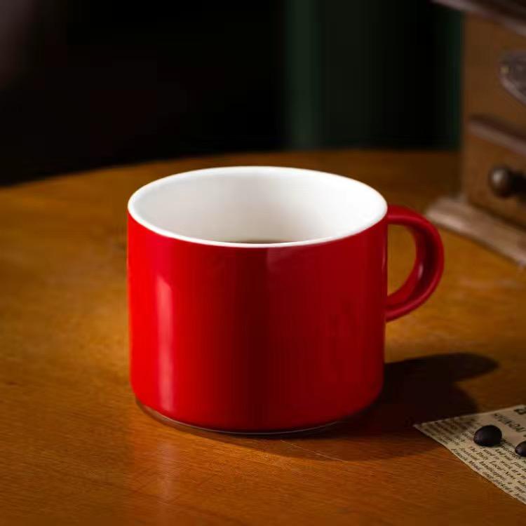 Jednobarevný Jednoduchý hrnek Šálek na cappuccino Šálek na kávu Nordic Style Keramický šálek na vodu Šálek na kávu Šálek na mléko Šálek na snídani