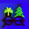 Novelties Funny Glasses,Christmas Glasses Frames Decorative Glasses Fluorescence Christmas Eyeglass Funny Christmas Glass