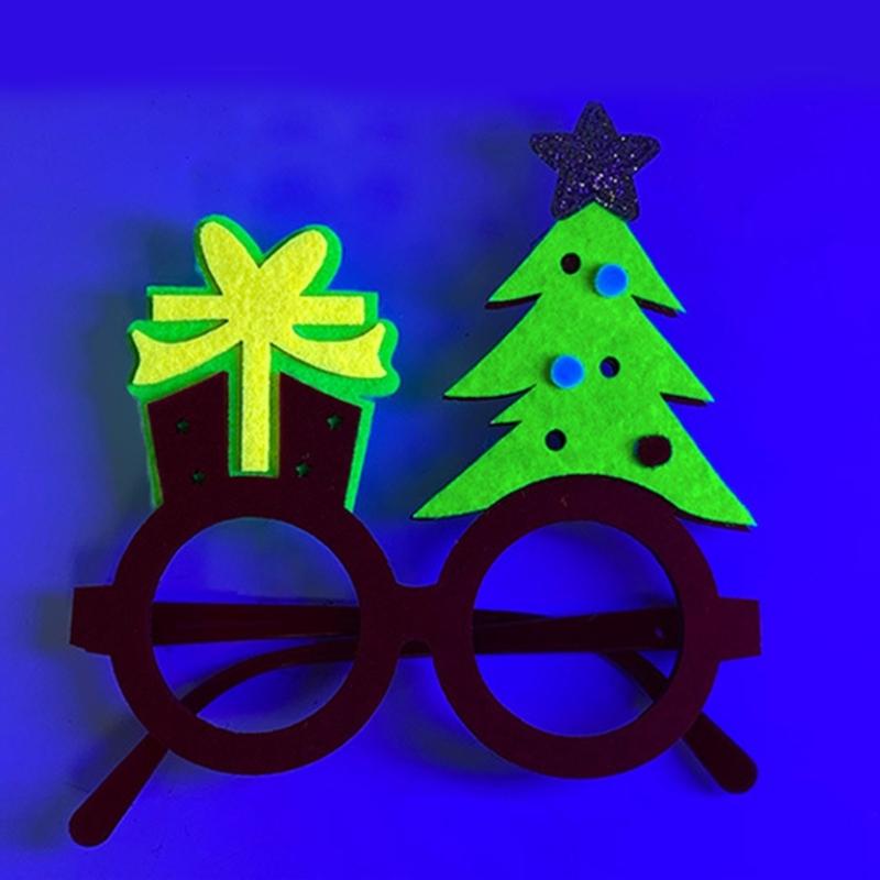 Novelties Funny Glasses,Christmas Glasses Frames Decorative Glasses Fluorescence Christmas Eyeglass Funny Christmas Glass