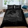 Viking Northern Germanic Culture Wolf Celtic Mystical Symbol Bedding Set Comforter Bed Home Decor Single Double Large Size