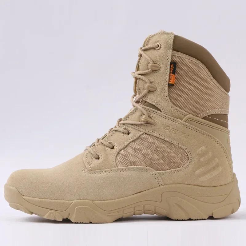 High Quality High Top Tactical Boots New Hiking Shoes Light Delta Combat Boots Special Force Outdoor Wear-resistant Desert Boots