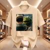Dark Humor Frog Shark Graphic Funny Meme Tshirt Unisexs Clothing Fashion Tshirts Cotton Casual Short Sleeve T Shirts Streetwear