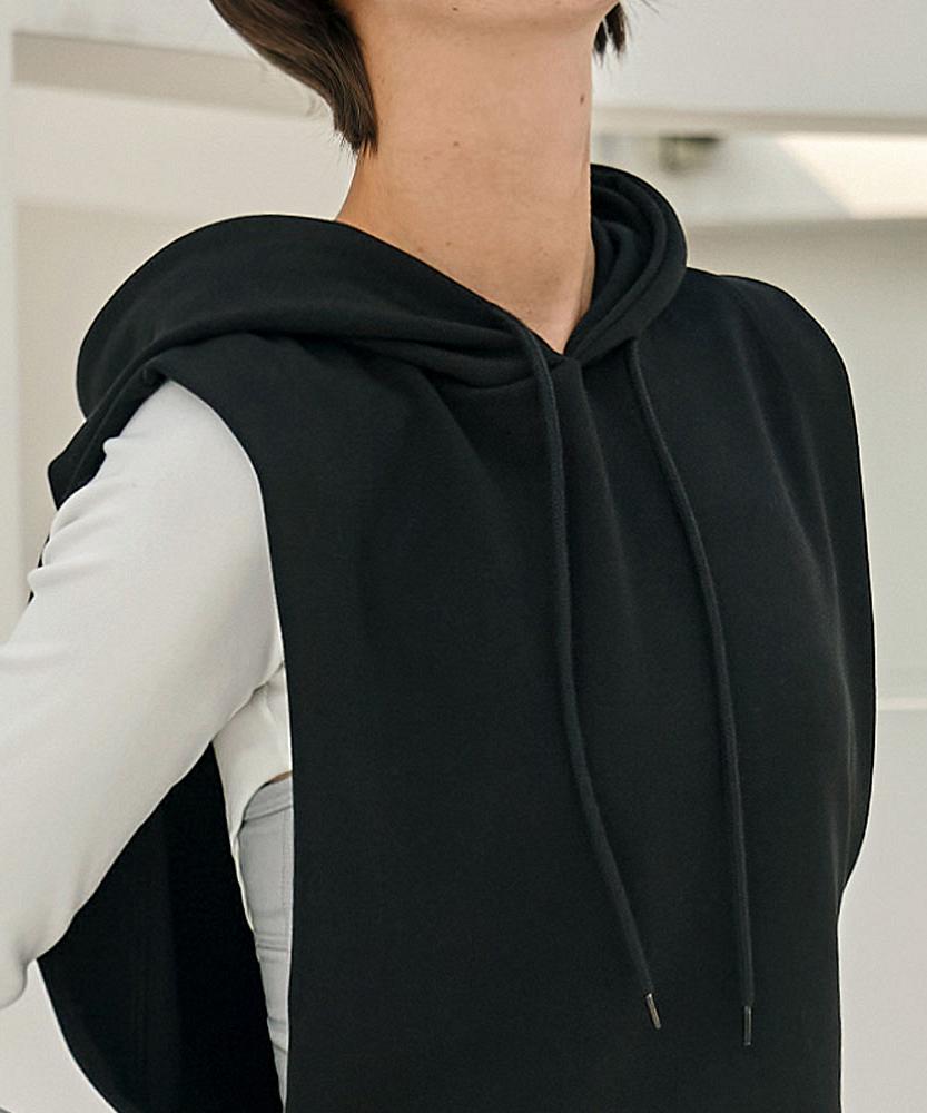 Debiweeo Hulu Hooded Sleeveless Devi-T0115-Black