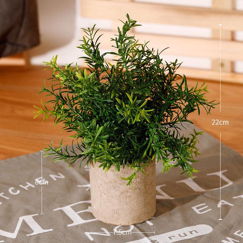 Artificial Bonsai Tree with Pot - Decorative Desktop Ornaments and Simulation Green Grass Ball for Office, Dining, or Cafe Decor.
