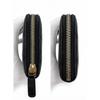Used CHANEL Matelass Long Wallet, Round Zipper, Black, Lambskin