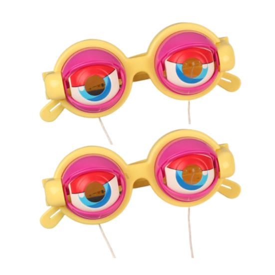 Crazy Eyes Googly Glasses Toy Winking Glasses with Pull-String Blinking Action Fun Novelty Prop for Kids Party Stage Performance