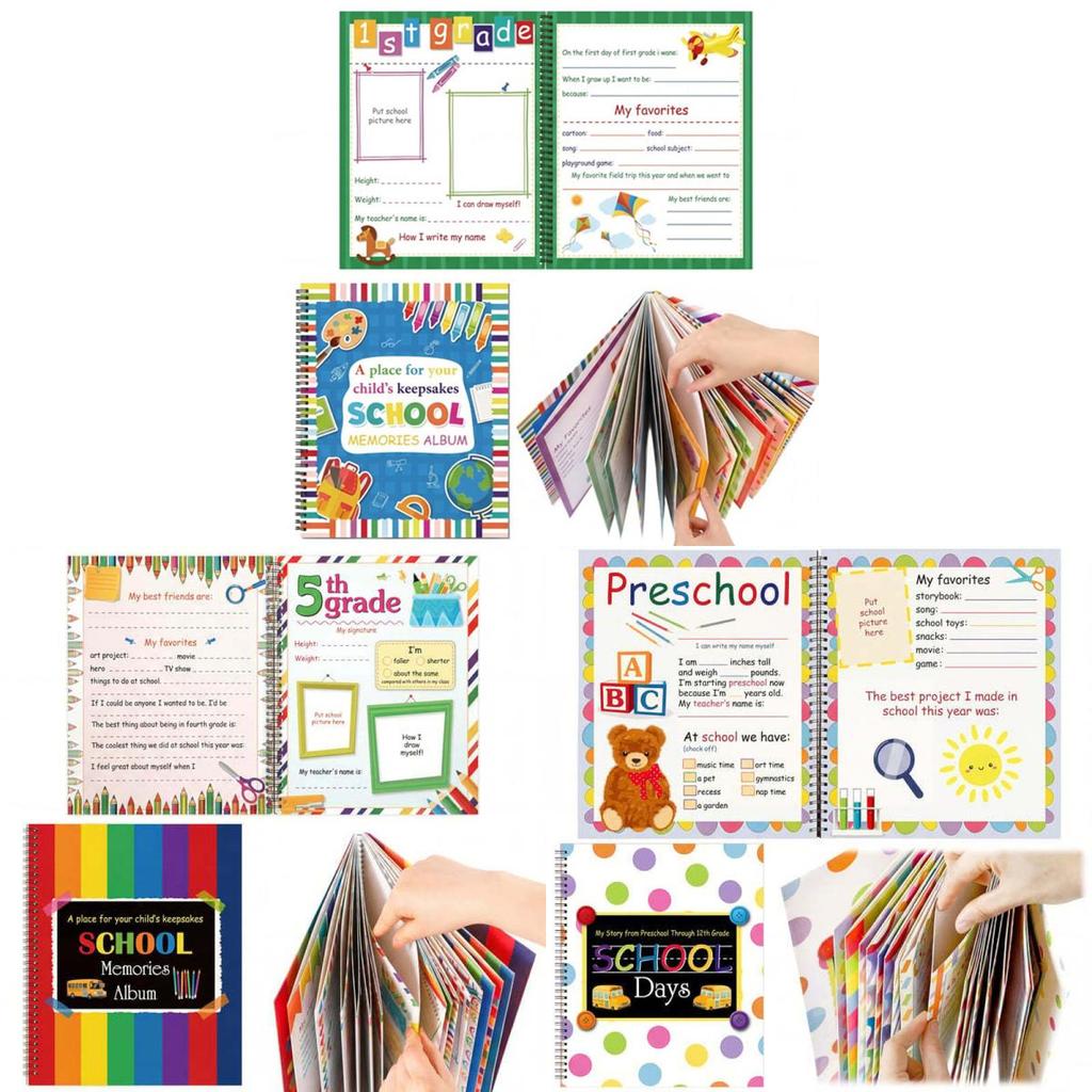 Schul-Erinnerungsbuch mit Kunstfell-Einband für den Abschluss und als Geschenk