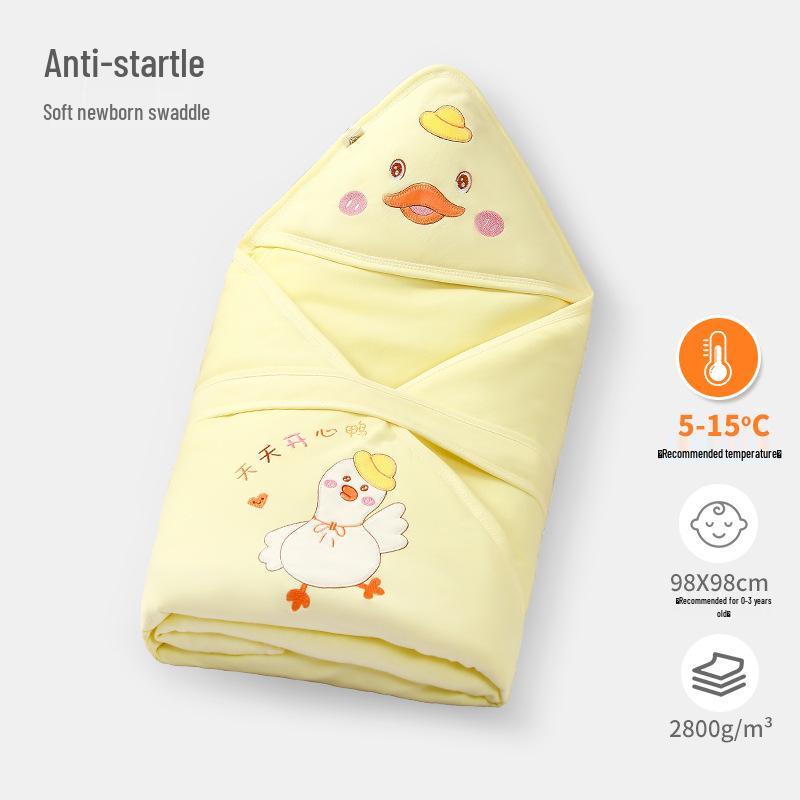 Thickened Cotton Swaddle Blanket for Newborns - Cozy Outdoor & Delivery Room Use